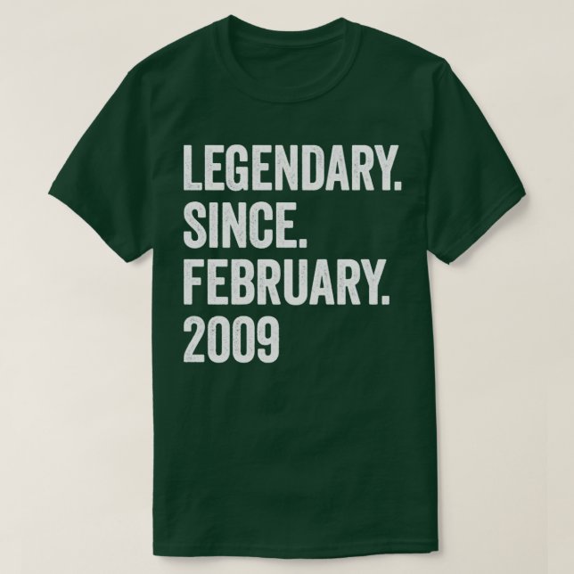 T-shirt 14 ans de légende depuis février 2009 14e annivers (Design devant)