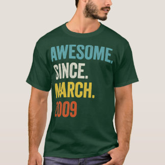 T-shirt 14 ans d'émerveillement depuis mars 2009 14e anniv