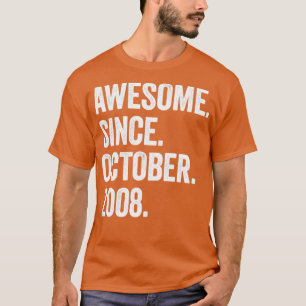 T-shirt 14 Ans Incroyable Depuis Octobre 2008 14e Annivers
