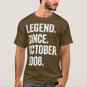 T-shirt 14 Ans Légende depuis Octobre 2008 14e anniversair