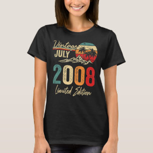 T-shirt 14 ans Vintage juillet 2008 14e anniversaire
