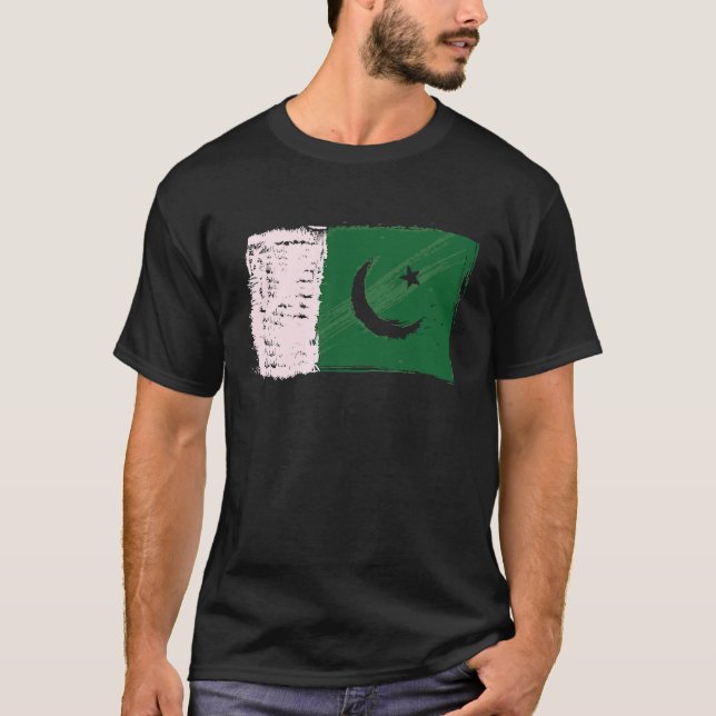 T-shirt 14 August Independence Day Pakistan Flag Azadi Day (Devant)