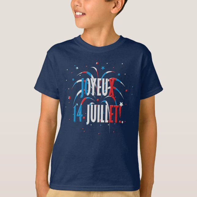 T-shirt 14 juillet Joyeux 14 Juillet (Devant)