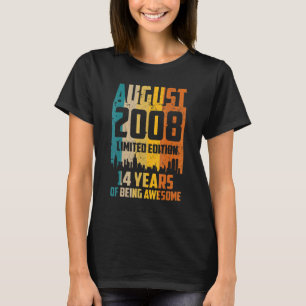 T-shirt 14e anniversaire 14 ans stupéfiant depuis août 200