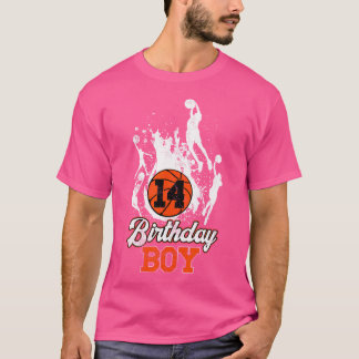 T-shirt 14E Anniversaire Basket Thème Anniversaire Garçon 
