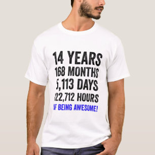 T-shirt 14e anniversaire // Compte à rebours pour l’annive