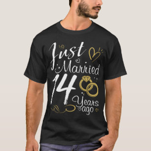 T-shirt 14e anniversaire de Mariage. Marié 14 ans