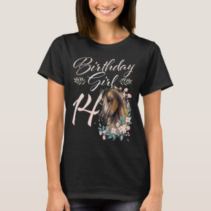 T-shirt 14e anniversaire fille cheval 14 ans Anniversaire