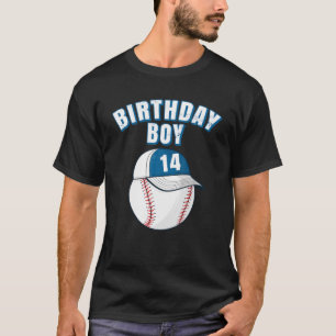 T-shirt 14E Anniversaire Garçon Drôle 14 Ans De Baseball