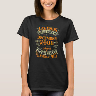 T-shirt 14e Anniversaire Légendes Né En Décembre 2008 14 A