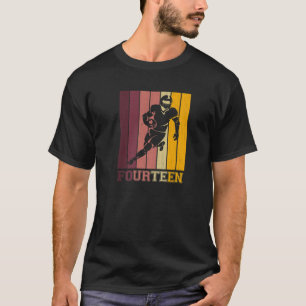 T-shirt 14E Anniversaire Pour Garçons Football Joueur 14 A