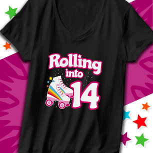 T-shirt 14e anniversaire Roller Patinage 14 ans