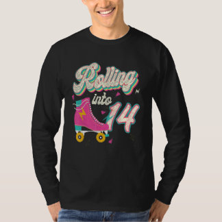 T-shirt 14e anniversaire Roller Skates rouler en 14 ans
