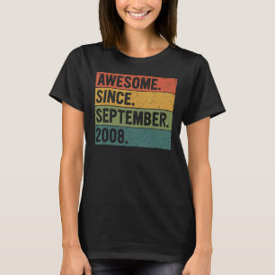 T-shirt 14e anniversaire stupéfiant depuis septembre 2008