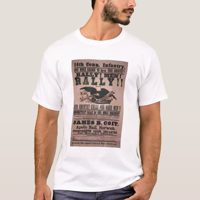 T-shirt 14ème Affiche de recrutement d'infanterie du (Devant)