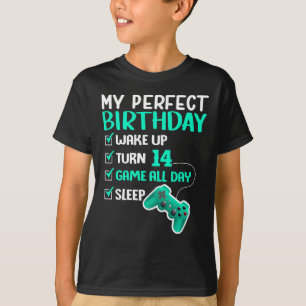 T-shirt 14ème Anniversaire Parfait Jeu 14 Ans Joueur