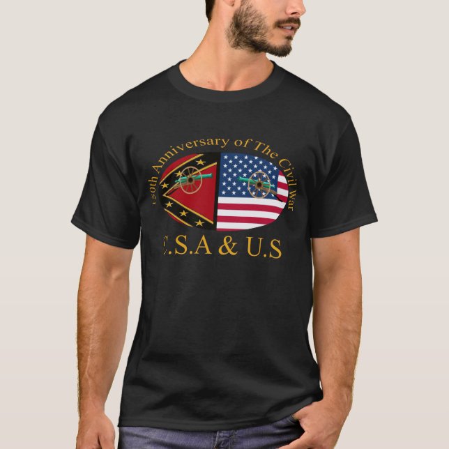 T-shirt 150th Anniversaire de la guerre civile C S A et (Devant)