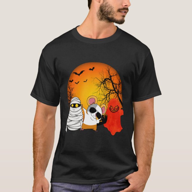 T-shirt 152 Citrouille d'Halloween de cochon de Guinée (Devant)