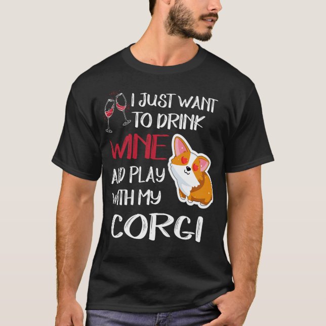 T-shirt 157 Je Veux Juste Boire Du Vin (Devant)
