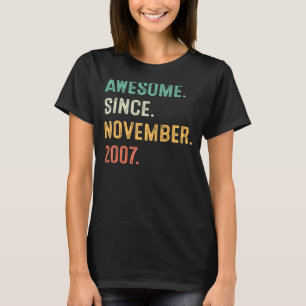 T-shirt 15 Ans 15ème Anniversaire Garçons Awesome Depuis N