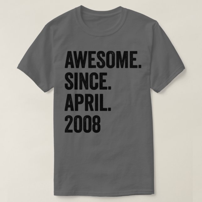 T-shirt 15 ans d'émerveillement depuis avril 2008 15e anni (Design devant)