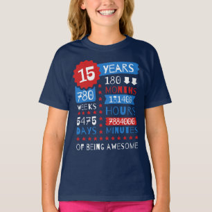 T-shirt 15 ans d'être impressionnant - 15ème pièce en t