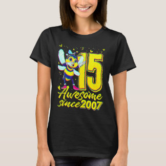 T-shirt 15 Ans Vieille abeille Dabbing 15e Anniversaire En