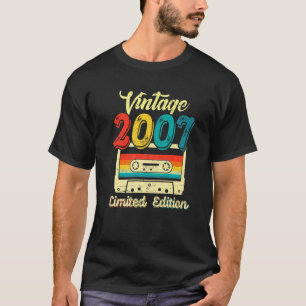 T-shirt 15 Ans Vintage Meilleur De 2007 Bande De Cassette 