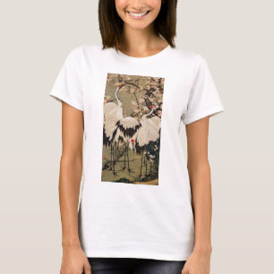 T-shirt 15. le 梅花群鶴図, prune de 若冲 se développe et des