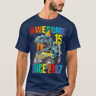 T-shirt 15 Magnifique depuis 2007 Camion Monster Dinosaur 