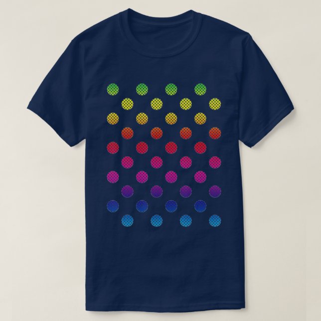 T-shirt 15 septembre jour point multicolore rainbow polka  (Design devant)