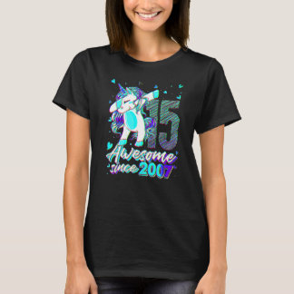 T-shirt 15 Years Old Unicorn Dabbing 15th Birthday Unicorn