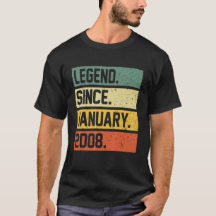 T-shirt 15e anniversaire 15 ans légende depuis le 20 janvi
