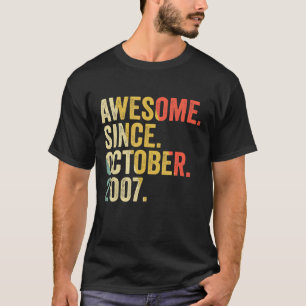 T-shirt 15e anniversaire 15 ans stupéfiant depuis octobre