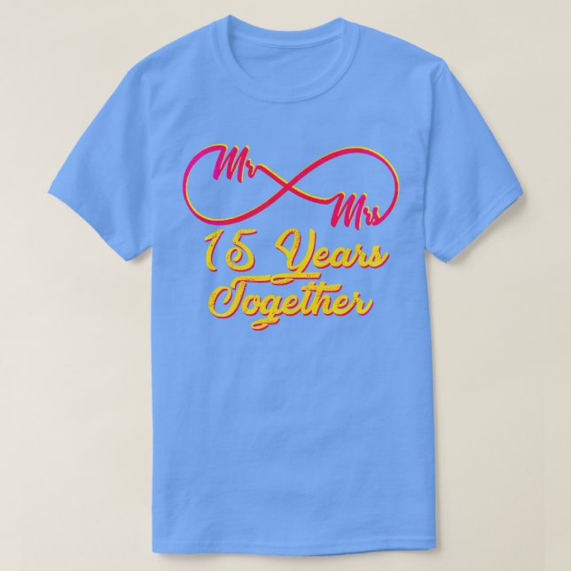 T-shirt 15e anniversaire de Mariage 15 ans de mariage 2 (Design devant)