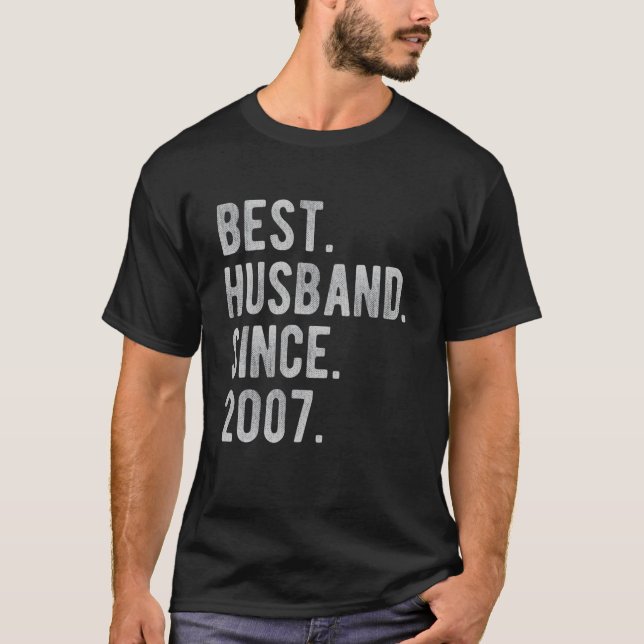 T-shirt 15e anniversaire de Mariage pour lui meilleur mari (Devant)