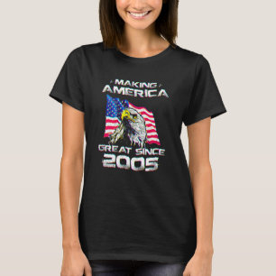 T-shirt 15e anniversaire Drapeau américain Rendre l'Amériq