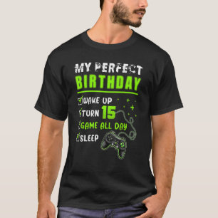 T-shirt 15e anniversaire parfait garçons Jeu 15 ans Ga