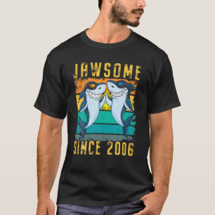 T-shirt 15E Anniversaire Requin Jawsome 15 Ans Depuis 2006