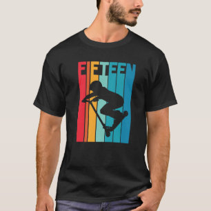 T-shirt 15E Anniversaire Rétro Scooter Conducteur Lover Ga
