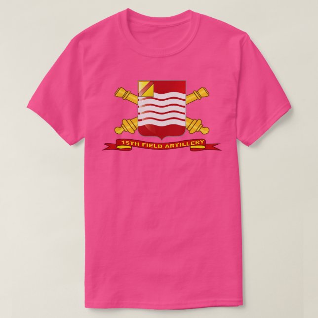 T-shirt 15e artillerie de campagne avec ruban (Design devant)