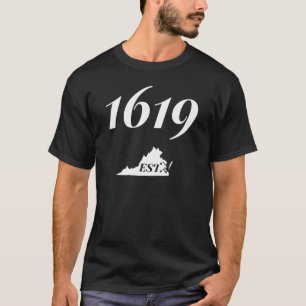 T-shirt 1619 Fondée Virginie Histoire africaine-américaine