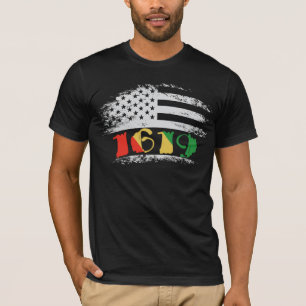 T-shirt 1619 Nos ancêtres Fierté africaine Histoire noire