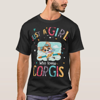 T-shirt 169 Juste Une Fille Qui Aime Le Corgi