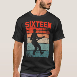 T-shirt 16 Ans 16e Anniversaire Guitare Joueur Guita