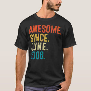 T-shirt 16 ans Awesome depuis juin 2006 16e anniversaire