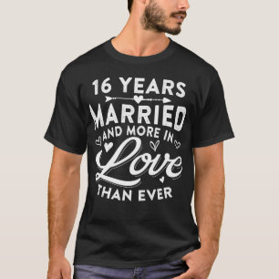 T-shirt 16 ans de mariage pour 16e Mariage