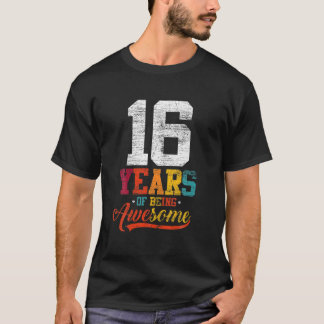 T-shirt 16 Ans D'Être Des Cadeaux Magnifiques 16 Ans 16E
