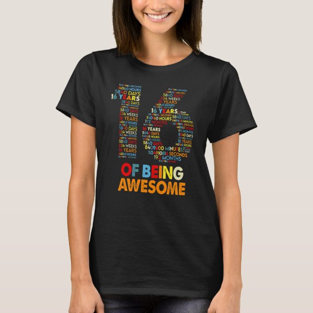 T-shirt 16 ans d'être fantastique 16e anniversaire Co (Devant)