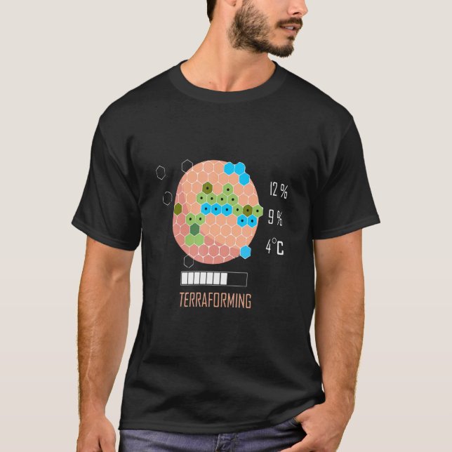 T-shirt 16 Bit Mars Est Terraformateur Jeu De Commission (Devant)